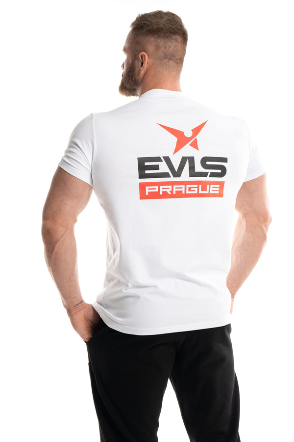 EVLS x TIMME White T-shirt Colored Logo
