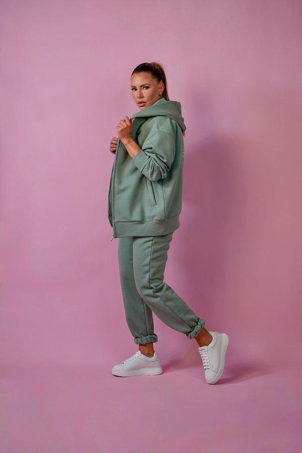 D.N.A Dámska mikina so zipsom a kapucňou EST.2023